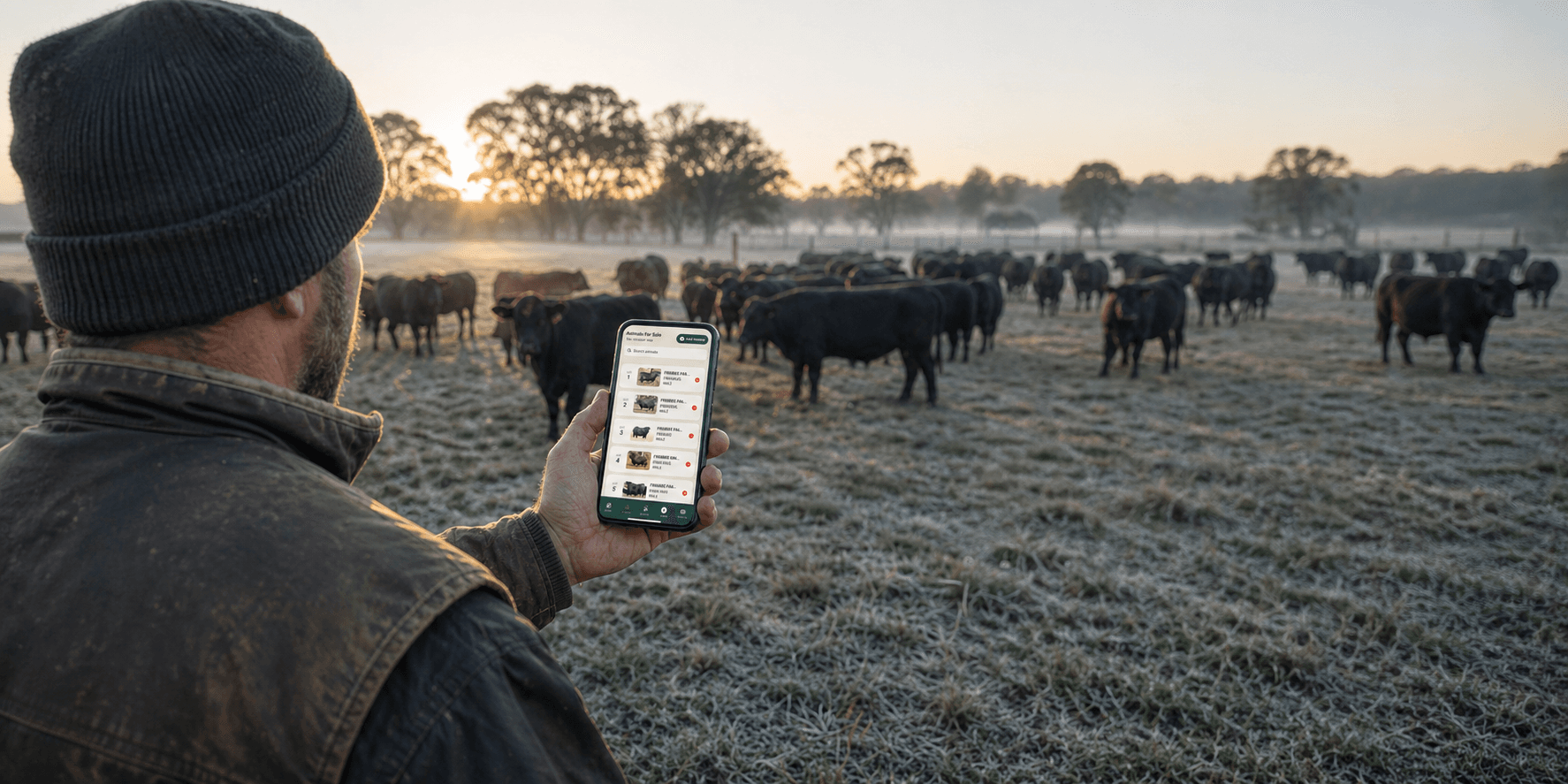 Frisbee digital sale catalogue on a phone showing favourited lots and buyer notes