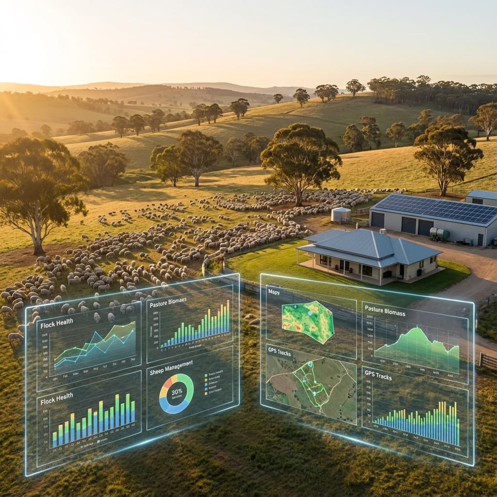 Mixed sheep breeds in an Australian paddock representing diverse flock management